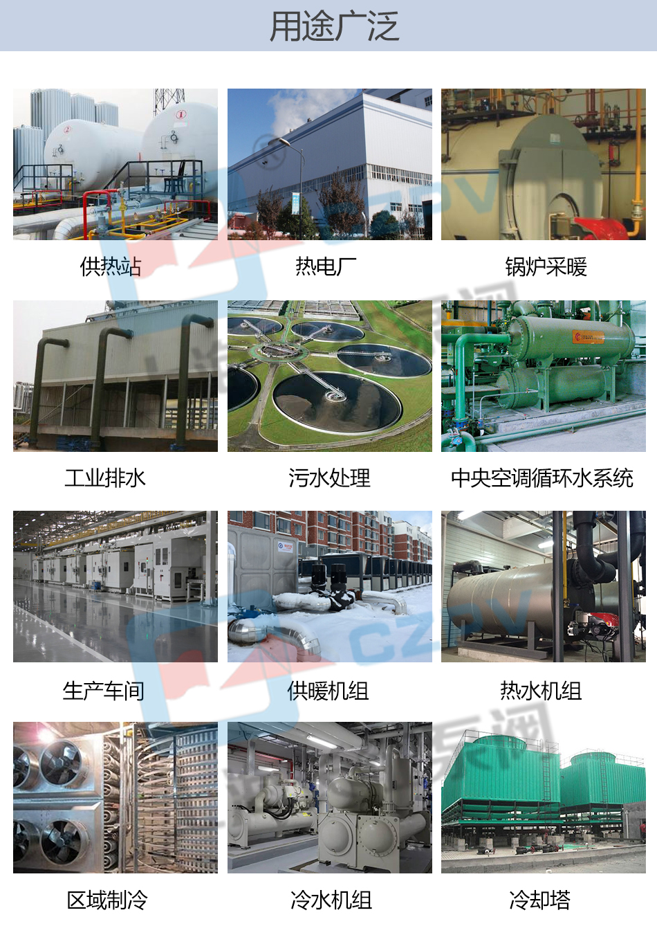 PBG型屏蔽式管道離心循環水泵產品用途圖片